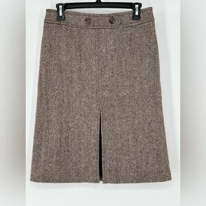 SINEQUANONE FRENCH WOOL BLEND SKIRT‎ CHIC ELEGANT CONTEMPORARY STYLE HOUNDSTOOTH